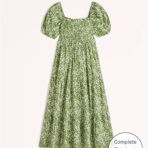 A&F Smocked Bodice Emerson Midi Dress